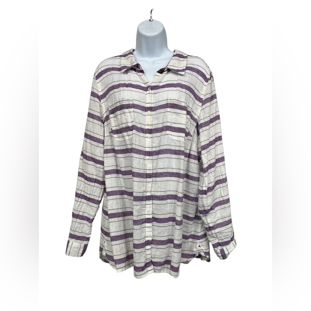 Lane Bryant linen blend top size 18/20